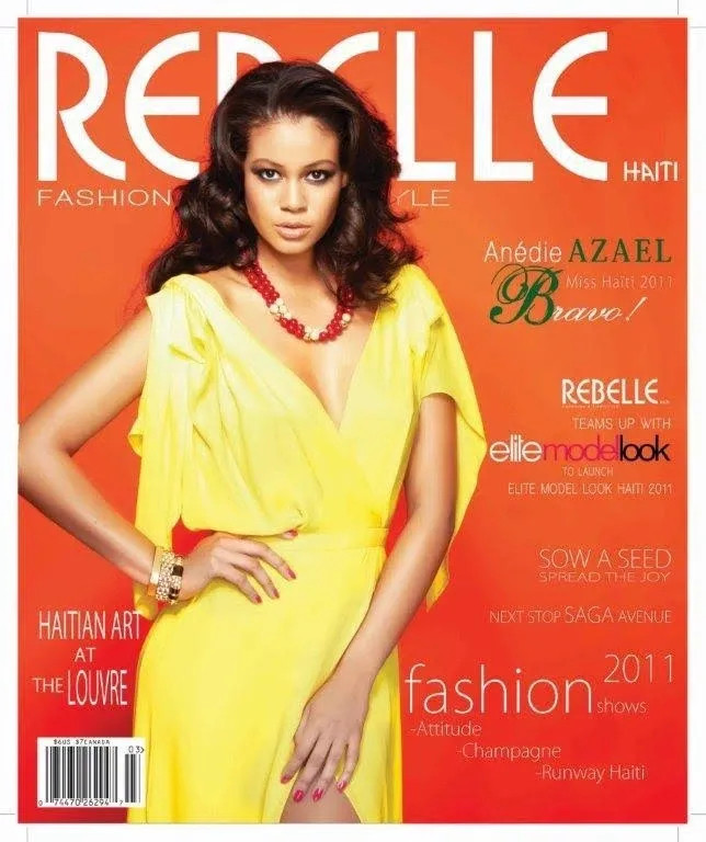 Anedie Azael featured on the Rebelle Haiti cover from December 2011