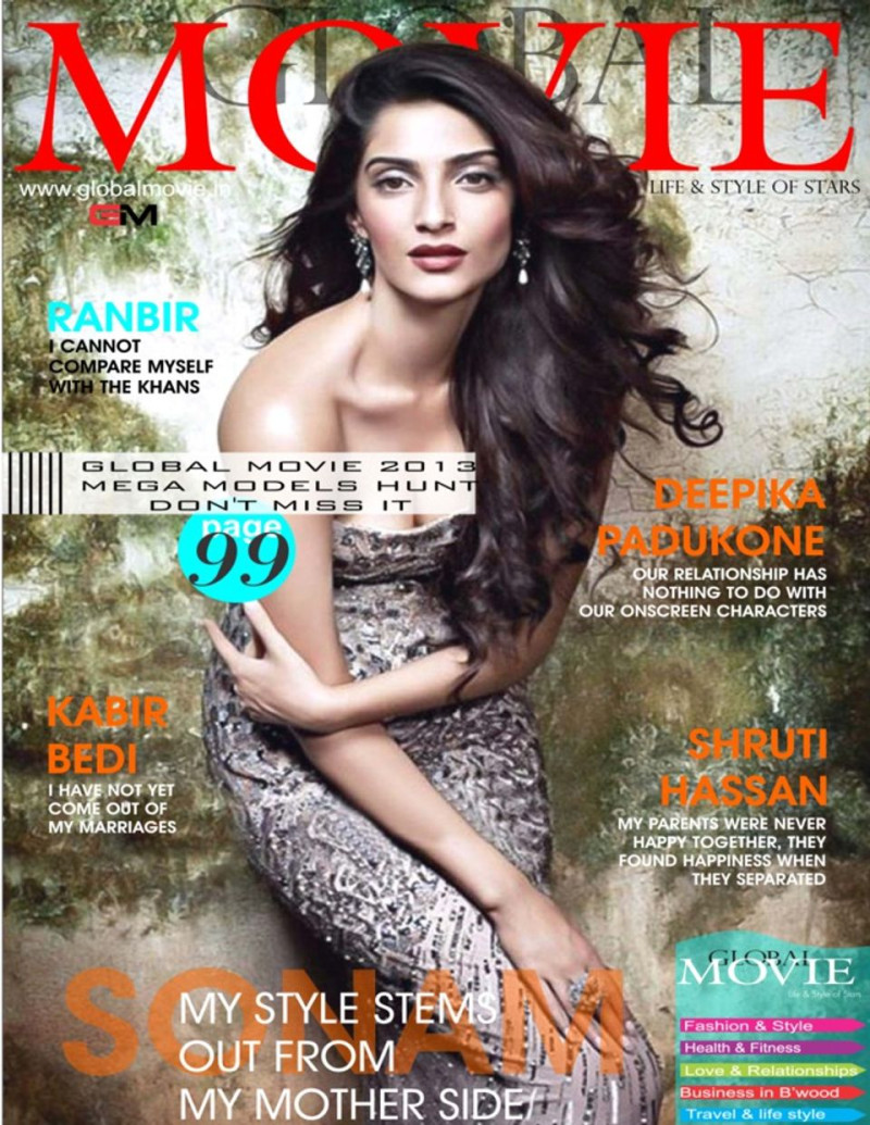  featured on the Global Movie India cover from June 2013