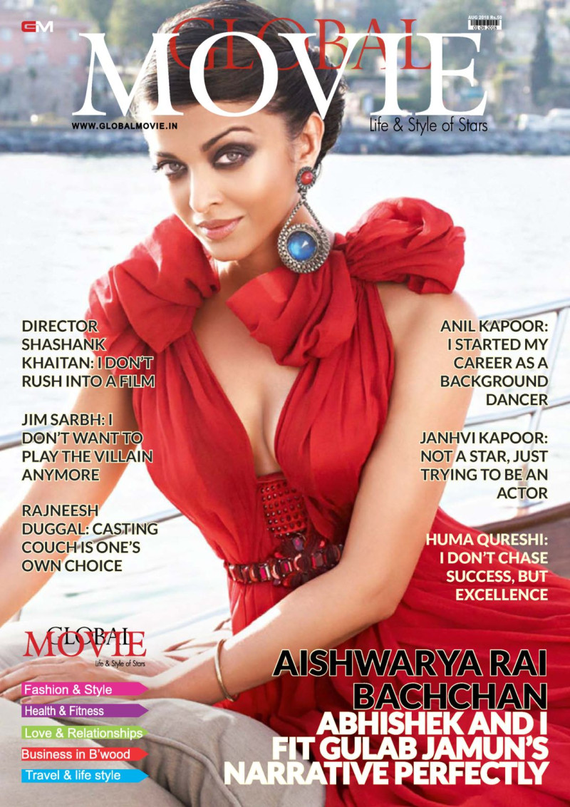 Aishwarya Rai featured on the Global Movie India cover from August 2018