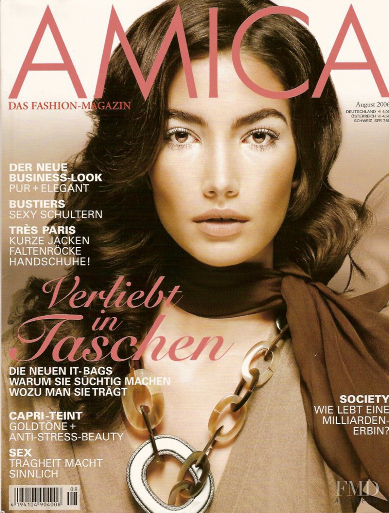 Lily Aldridge featured on the AMICA Germany cover from August 2006