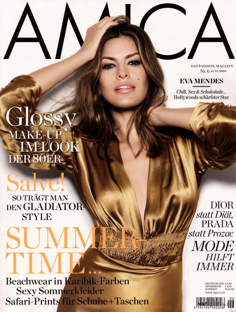 Eva Mendes featured on the AMICA Germany cover from June 2009