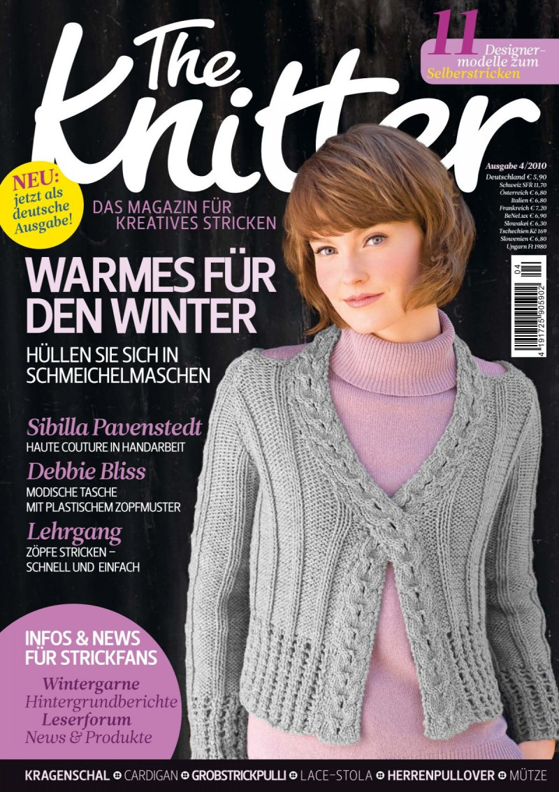  featured on the The Knitter Germany cover from April 2010