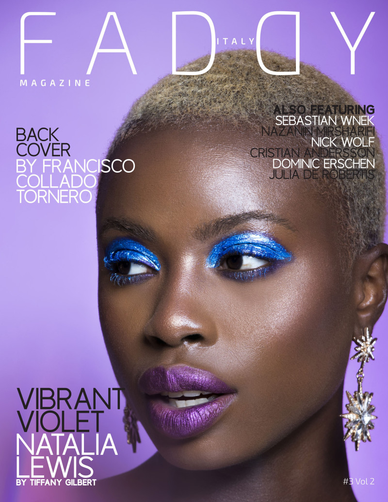 Natalia Lewis featured on the Faddy Italy Magazine cover from November 2018