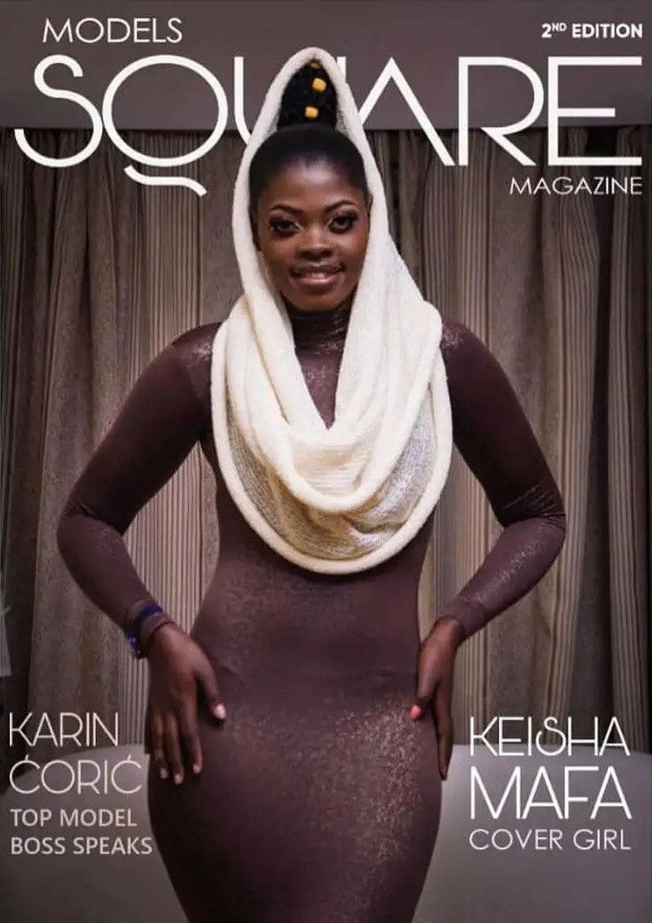 Keisha Mafa featured on the Square Magazine cover from February 2021