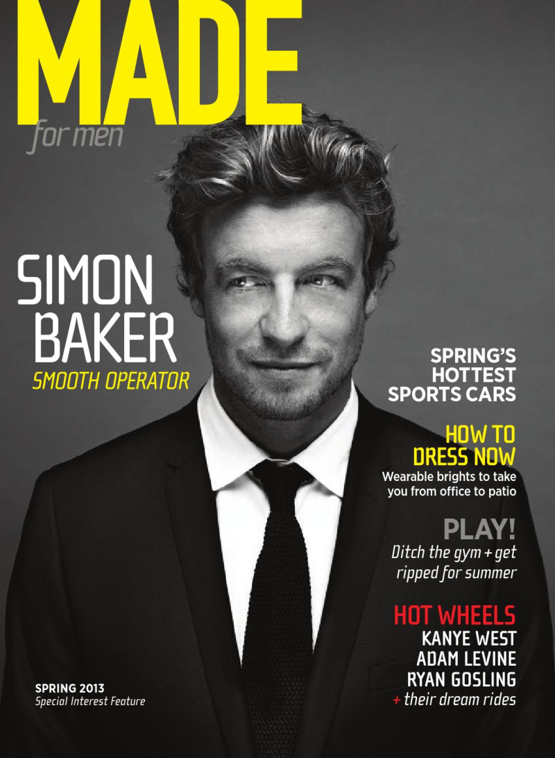 Simon Baker featured on the MADE for men cover from March 2013