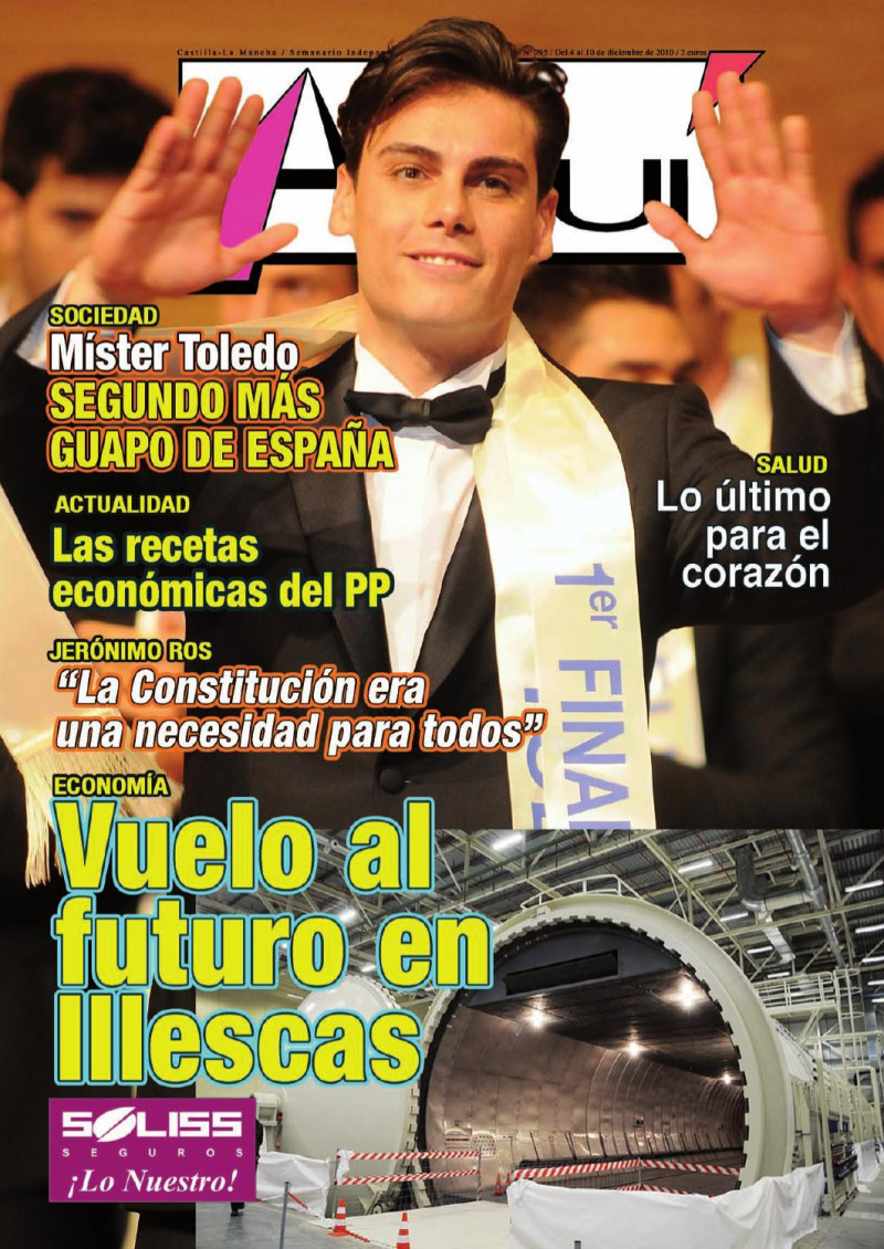 David Hernandez featured on the Revista Aquí cover from December 2010