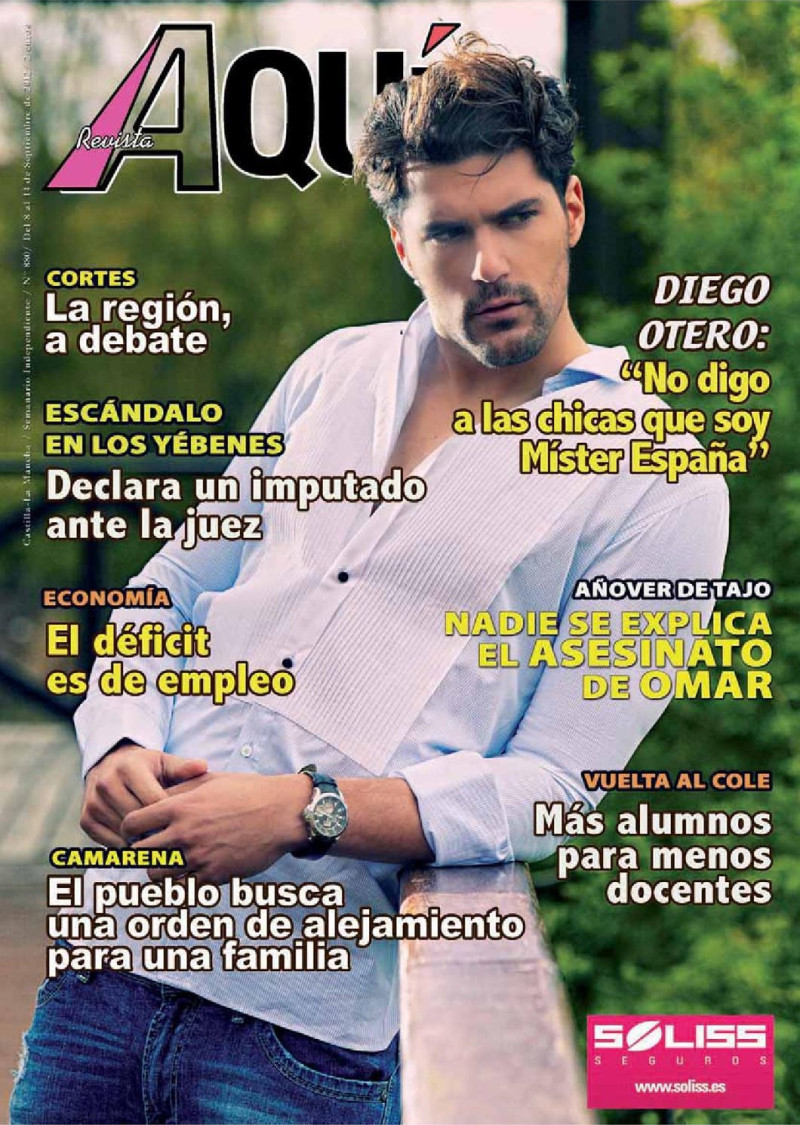 Diego Otero featured on the Revista Aquí cover from September 2012