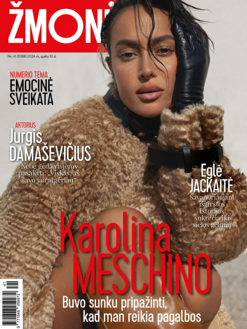 Karolina Meschino featured on the Zmones cover from October 2024