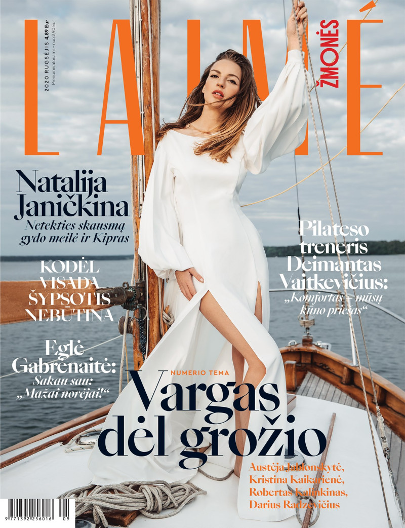 Natalija Janickina featured on the Laimé Zmones cover from September 2020