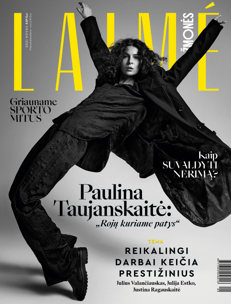 Paulina Taujanskaite featured on the Laimé Zmones cover from March 2021