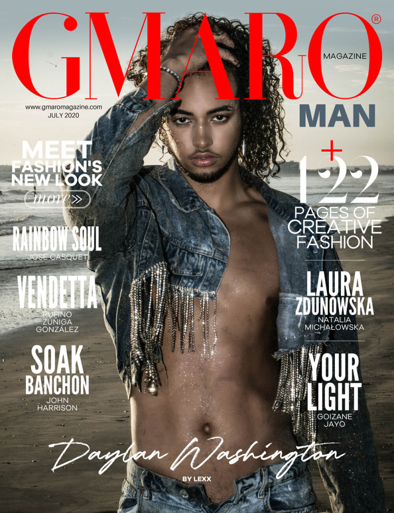 Daylan Washington featured on the Gmaro Man cover from July 2020