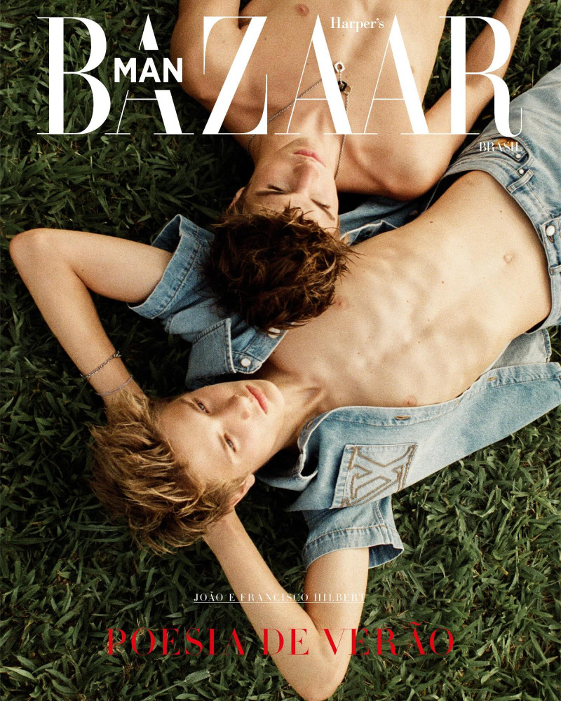 Joao Hilbert, Francisco Hilbert featured on the Harper\'s Bazaar Man Brazil cover from January 2025