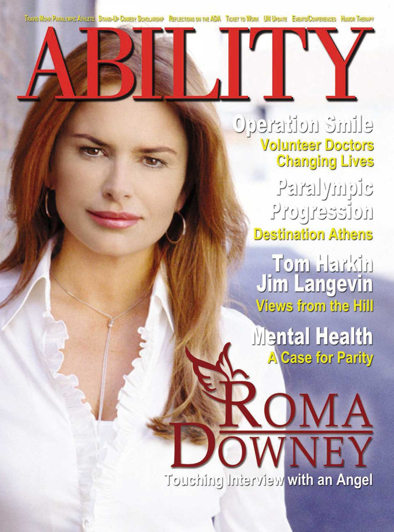Roma Downey featured on the Ability cover from February 2007