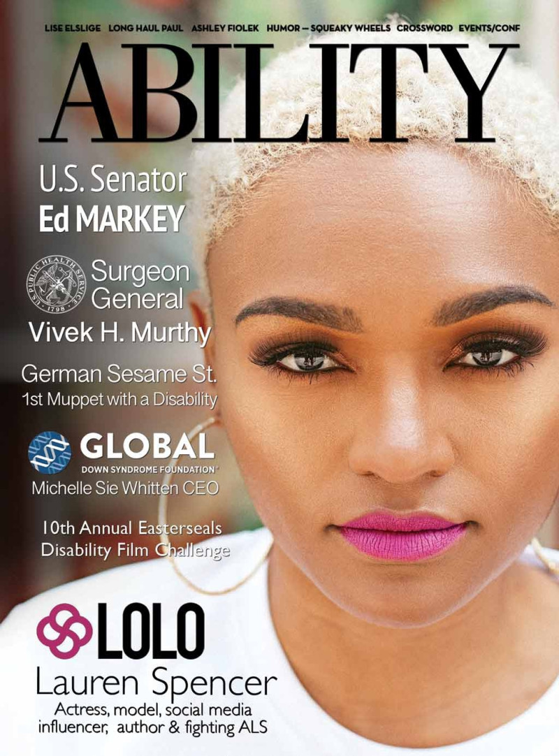 Lauren Spencer featured on the Ability cover from June 2023