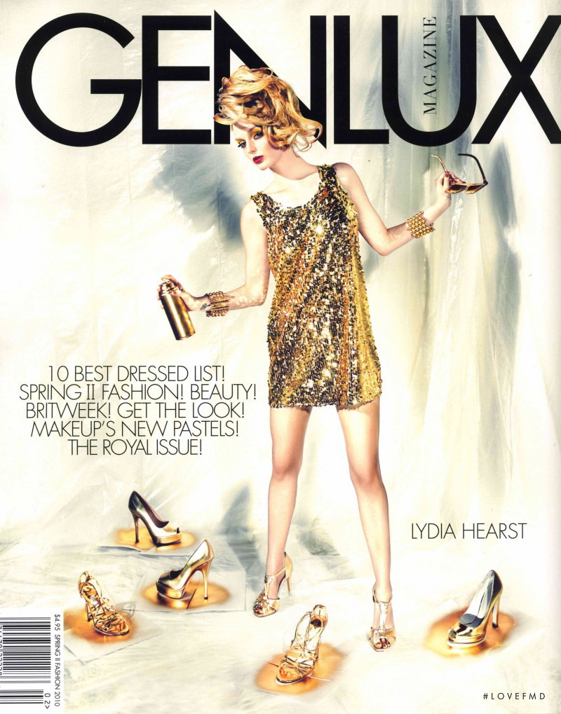 Lydia Hearst featured on the Genlux Magazine cover from March 2010