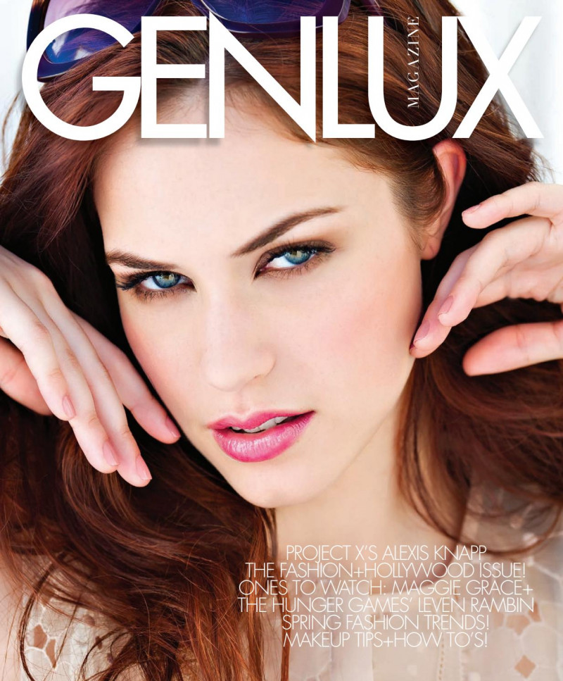 Alexis Knapp featured on the Genlux Magazine cover from March 2012