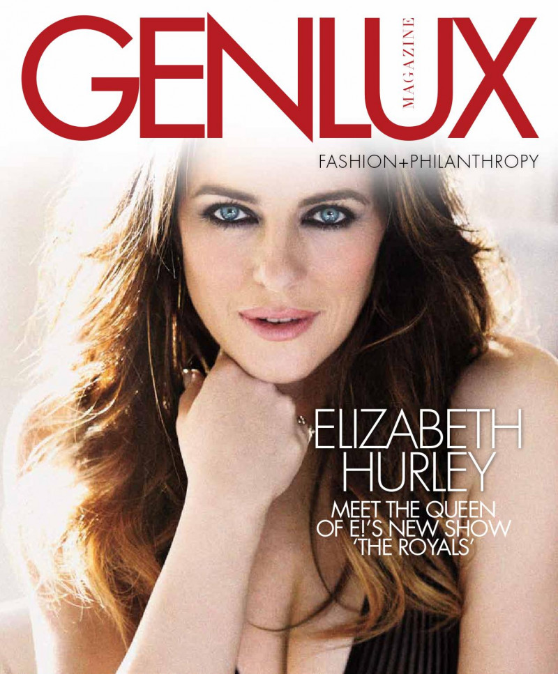 Elizabeth Hurley featured on the Genlux Magazine cover from March 2015
