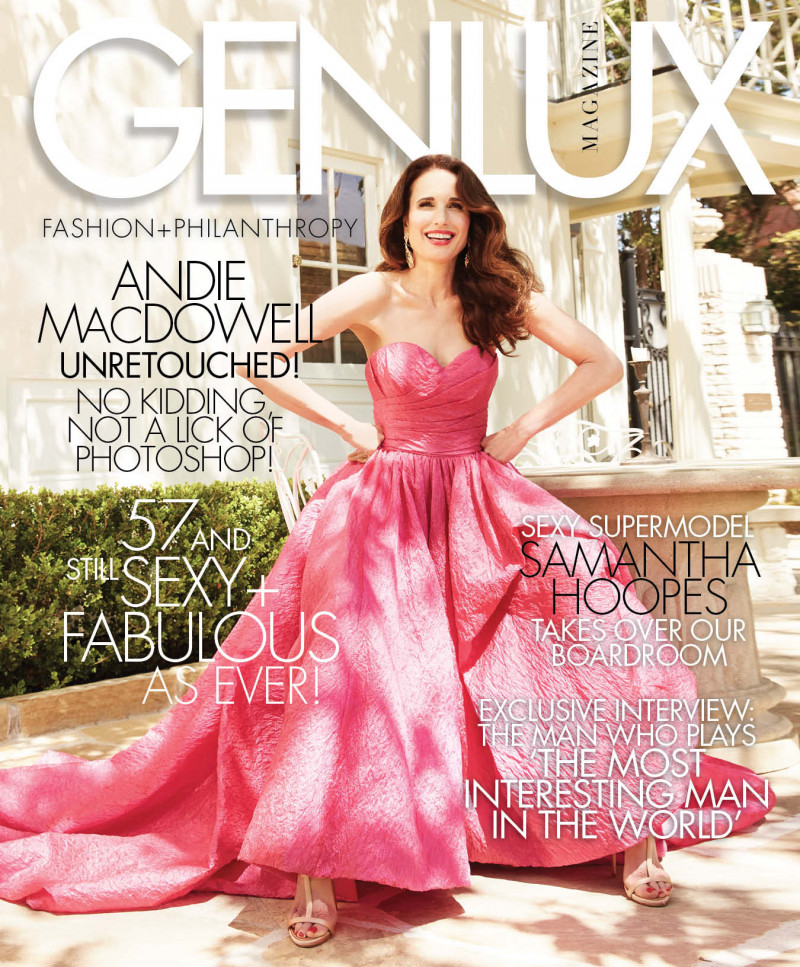 Andie MacDowell featured on the Genlux Magazine cover from March 2015