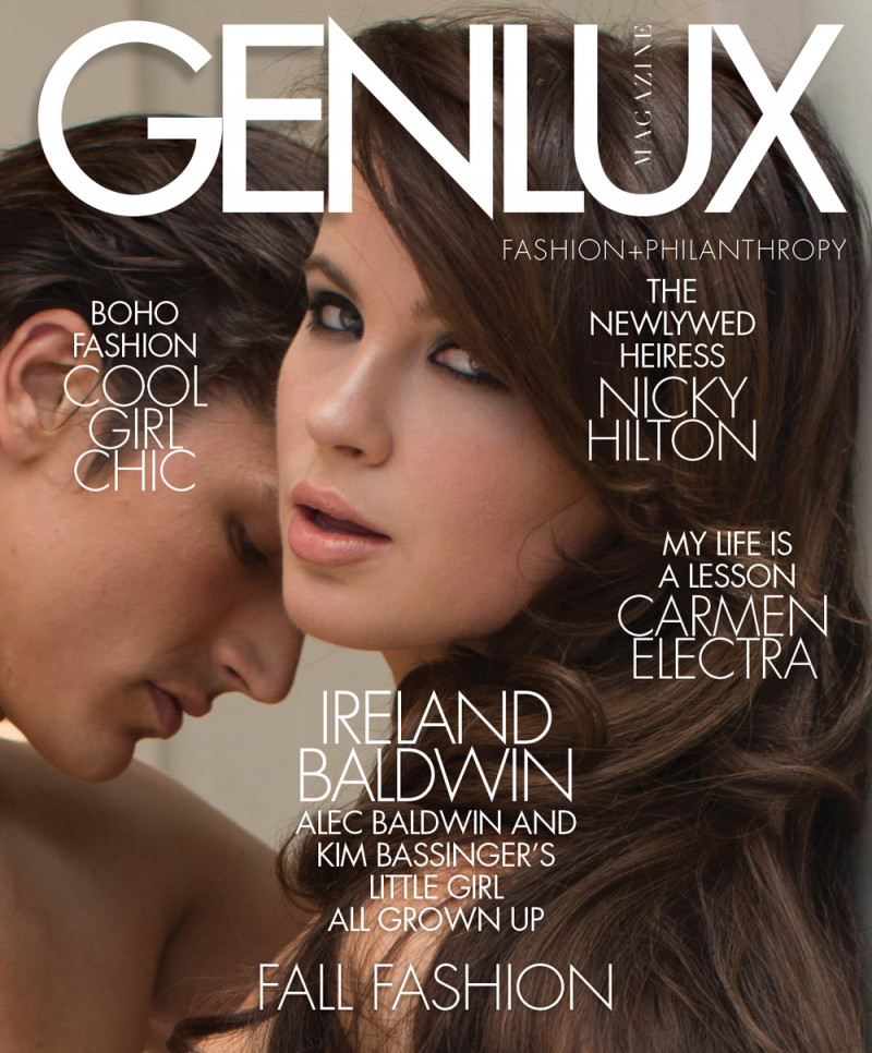 Brent Clancy, Ireland Baldwin featured on the Genlux Magazine cover from September 2015