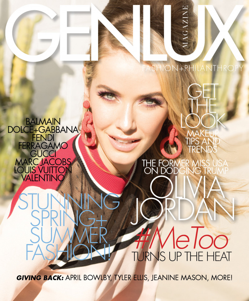 Olivia Jordan featured on the Genlux Magazine cover from March 2018