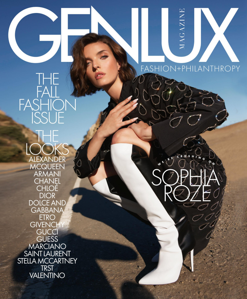 Sophia Roze featured on the Genlux Magazine cover from September 2023