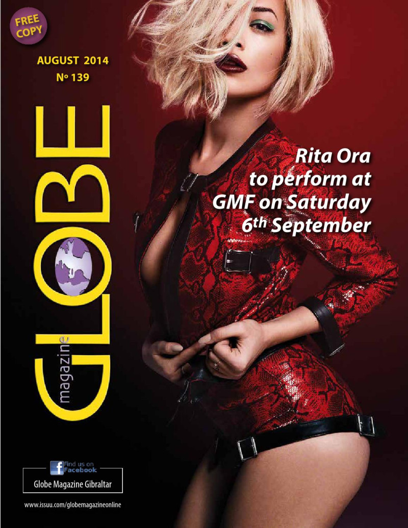 Rita Ora featured on the Globe Magazine Gibraltar cover from August 2014