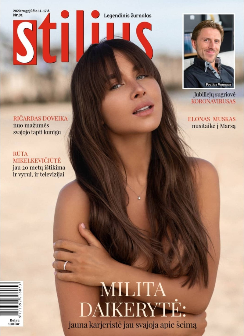 Milita Daikeryte featured on the Stilius cover from August 2020