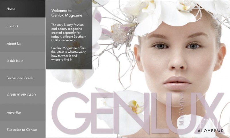  featured on the GenluxMagazine.com screen from April 2010