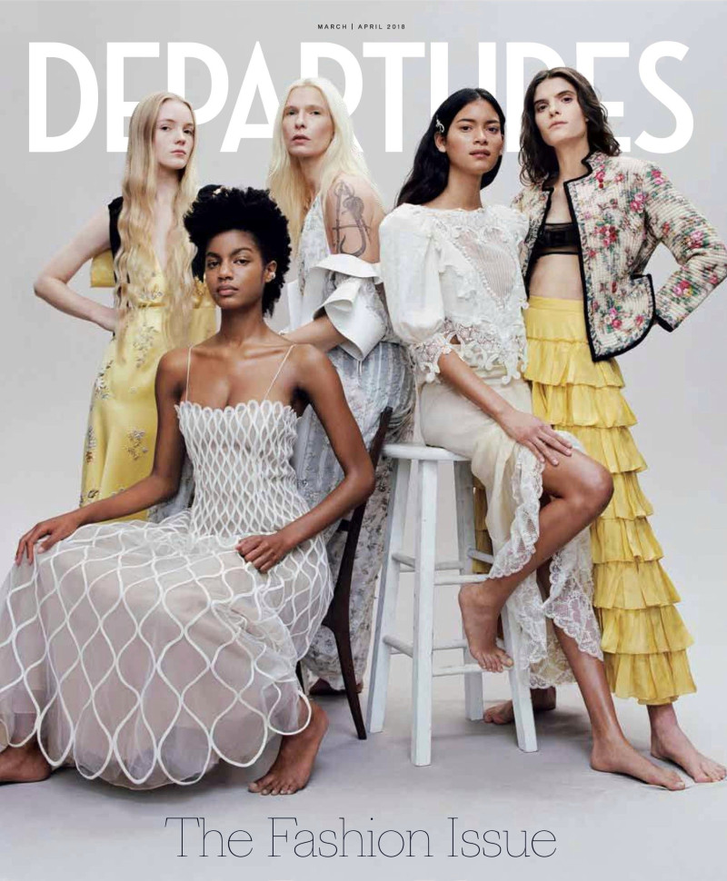 Ebonee Davis featured on the Departures cover from March 2018