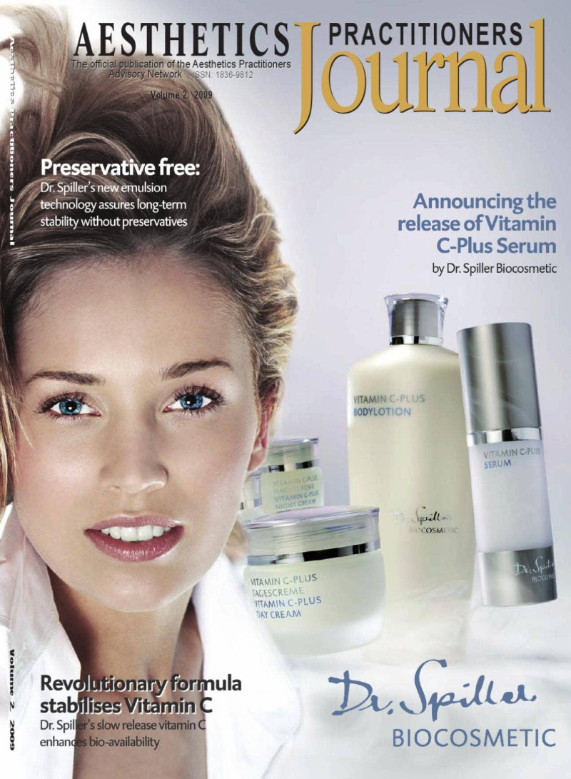  featured on the Aesthetics Practitioners Journal cover from September 2009