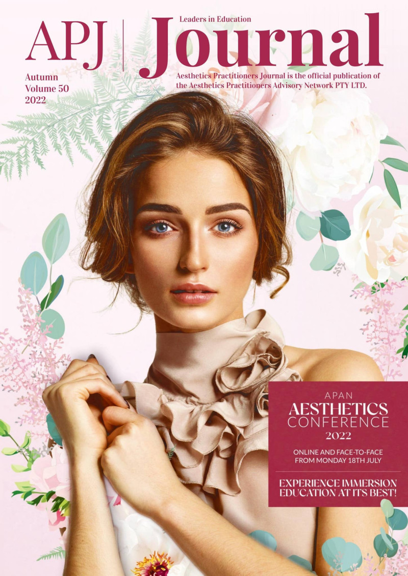  featured on the Aesthetics Practitioners Journal cover from August 2022