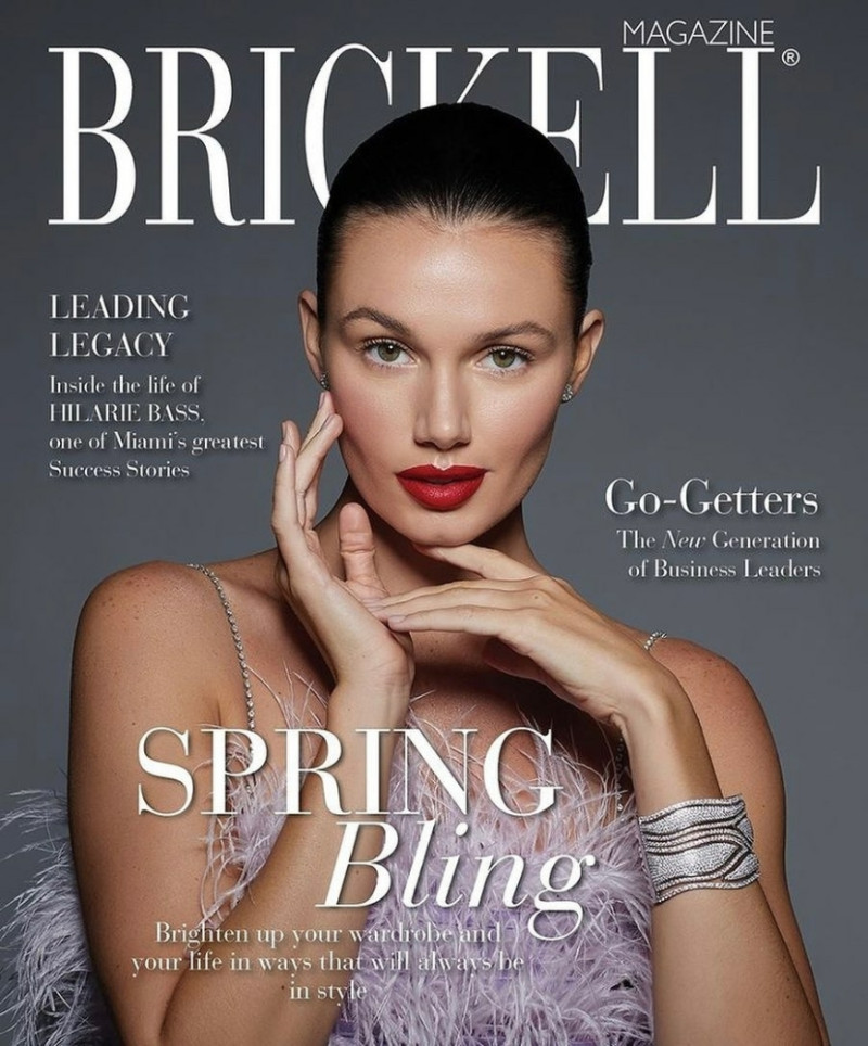 Hailey McLaine Outland featured on the Brickell Magazine cover from April 2021