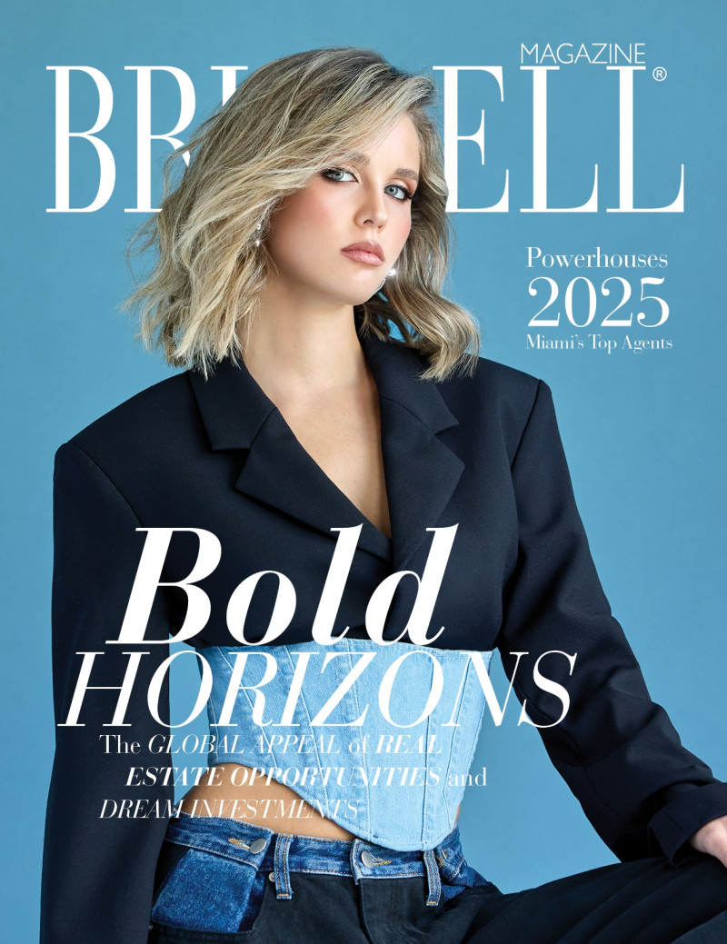 Emeline Smith featured on the Brickell Magazine cover from January 2025