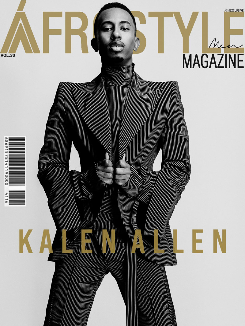 Kalen Allen featured on the Afrostyle Men Magazine cover from June 2019