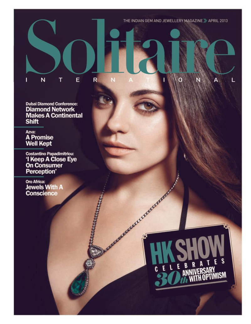  featured on the Solitaire International - India cover from April 2013