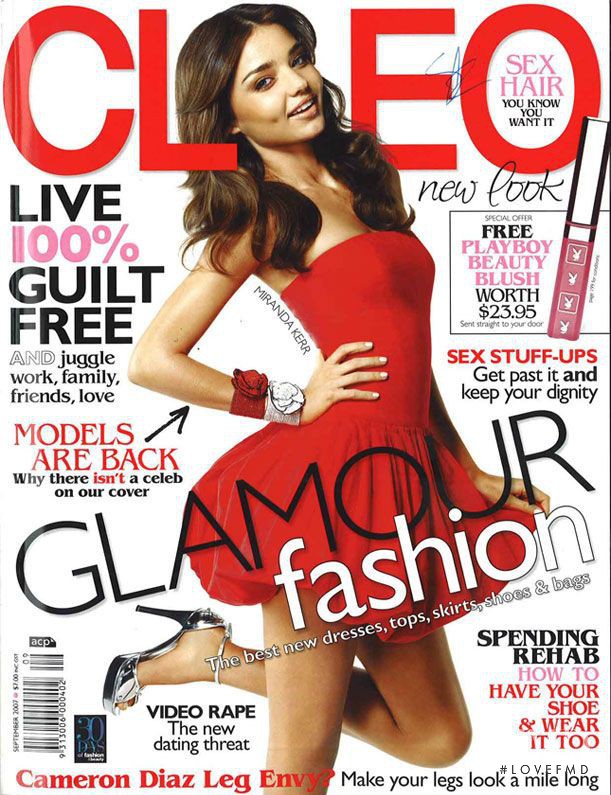 Miranda Kerr featured on the CLEO Australia cover from September 2007