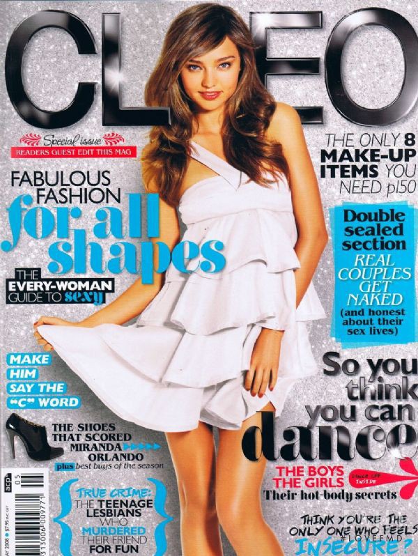 Miranda Kerr featured on the CLEO Australia cover from May 2008