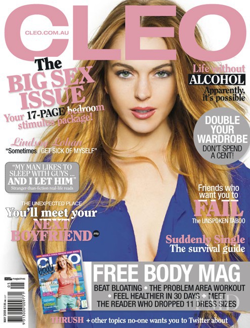 Lindsay Lohan featured on the CLEO Australia cover from May 2009