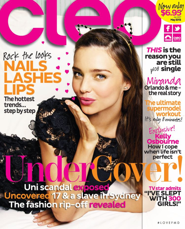 Miranda Kerr featured on the CLEO Australia cover from May 2013