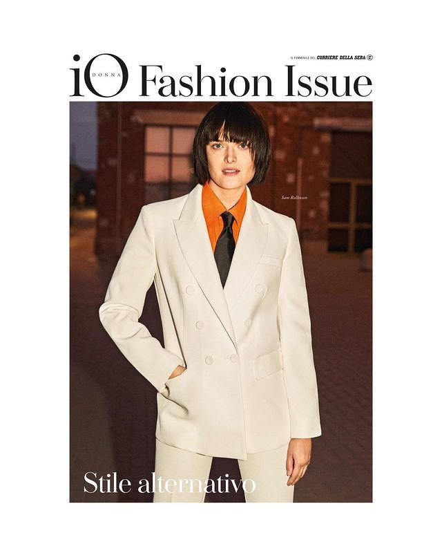 Sam Rollinson featured on the Io Donna Fashion Issue cover from March 2023