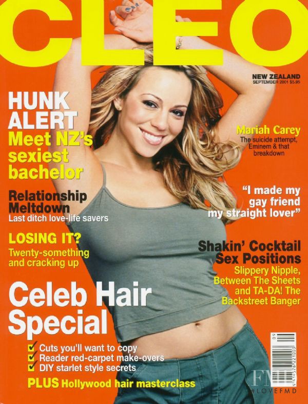 Mariah Carey featured on the CLEO New Zealand cover from September 2001