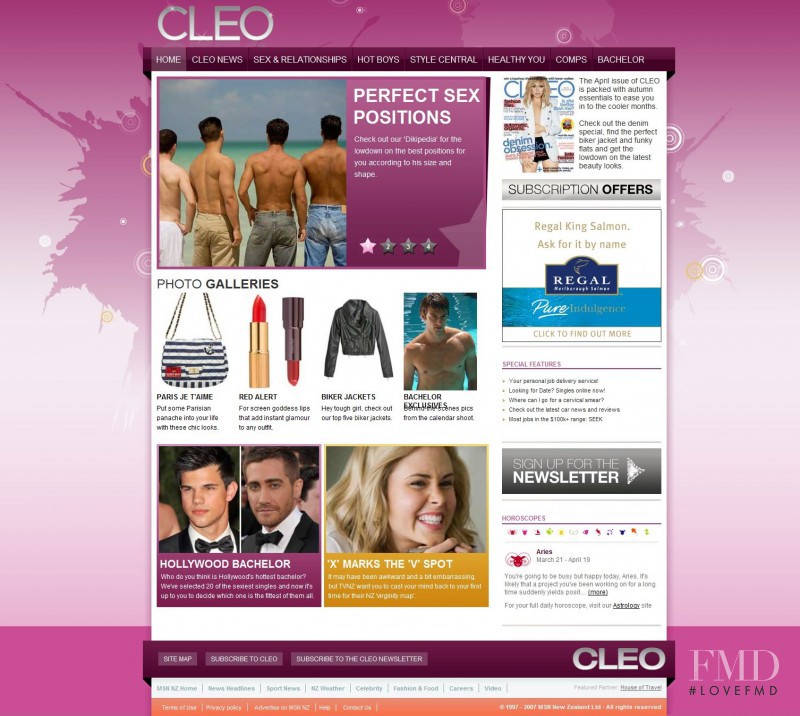  featured on the CLEO.co.nz screen from April 2010