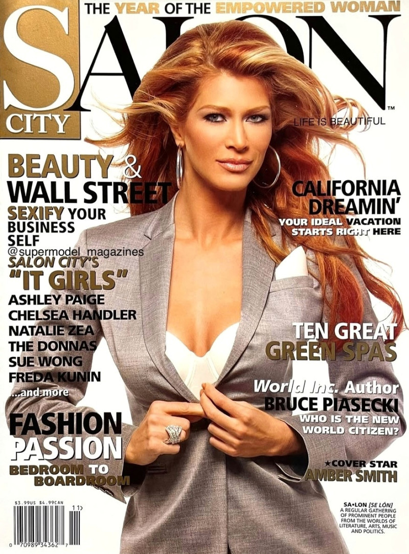 Amber Smith featured on the Salon City cover from November 2007