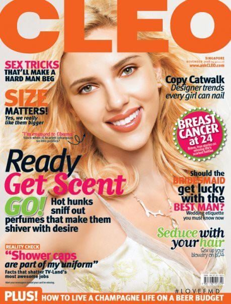 Scarlett Johansson  featured on the CLEO Singapore cover from November 2008