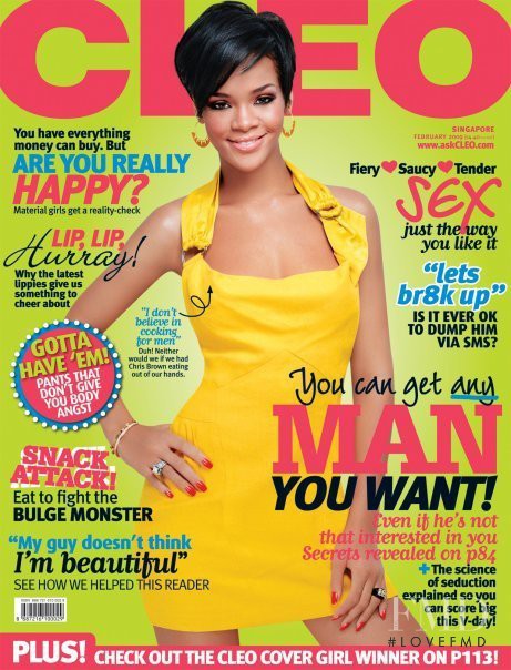 Rihanna featured on the CLEO Singapore cover from February 2009