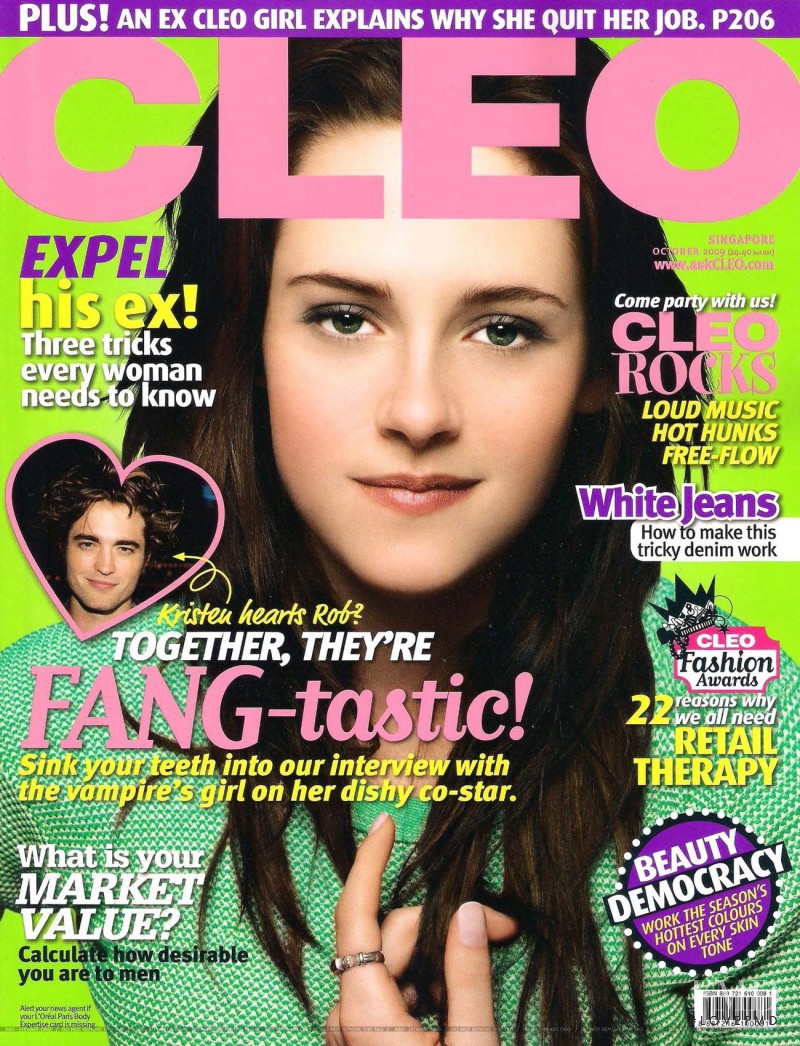 Kristen Stewart featured on the CLEO Singapore cover from October 2009