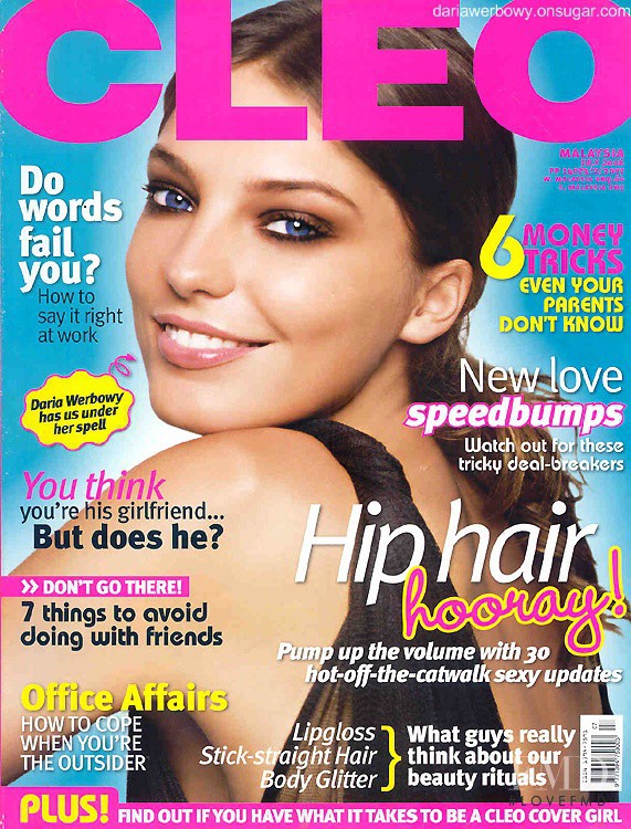Daria Werbowy featured on the CLEO Malaysia cover from October 2006