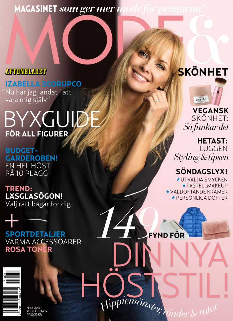 Izabella Scorupco featured on the Mode & Skonhet cover from October 2017