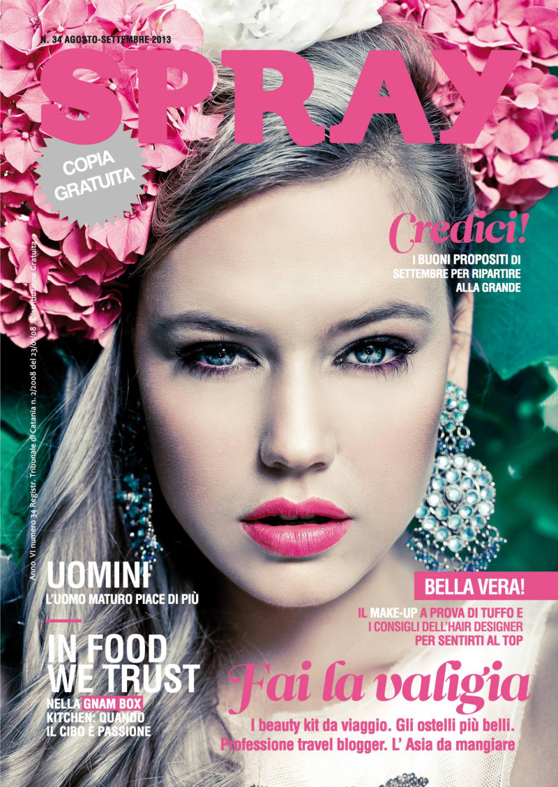 Cynthia Baremans featured on the Spray cover from August 2013