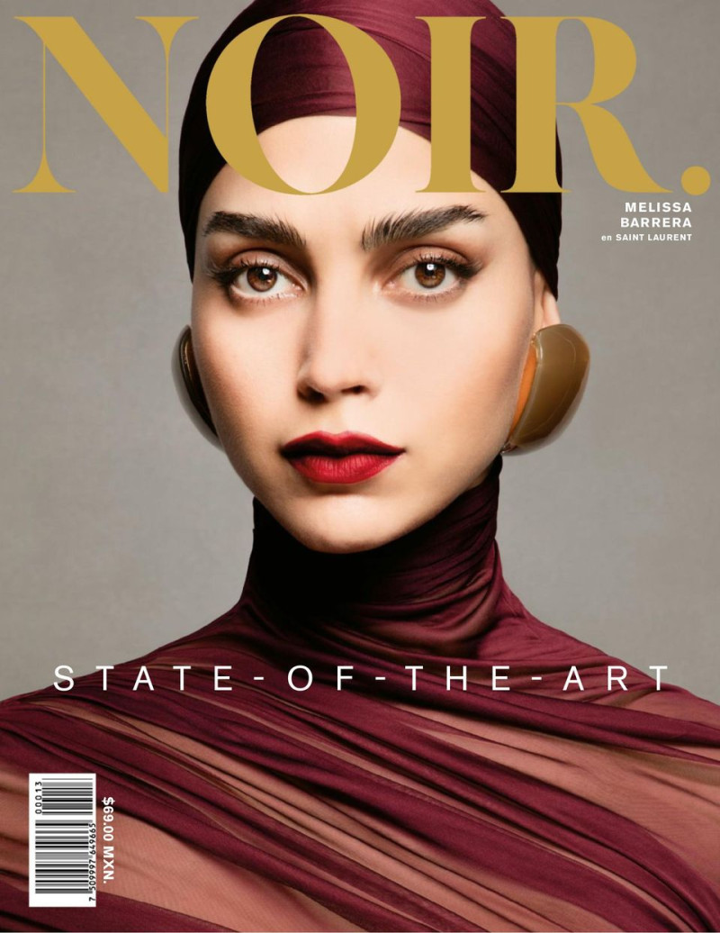 Melissa Barrera featured on the Noir. Mexico cover from January 2025